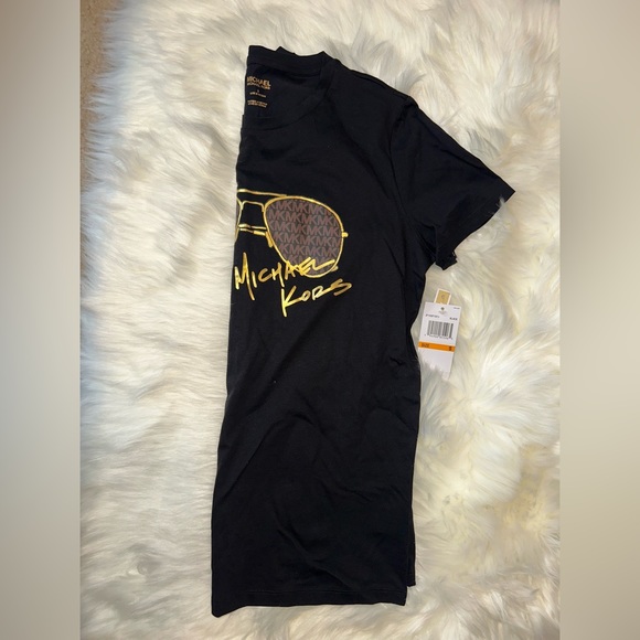 Michael Kors Black Graphic T-Shirt - Picture 4 of 5